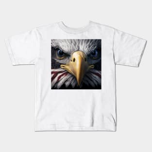 USA, Bald Eagle, America, American Flag, Kids T-Shirt